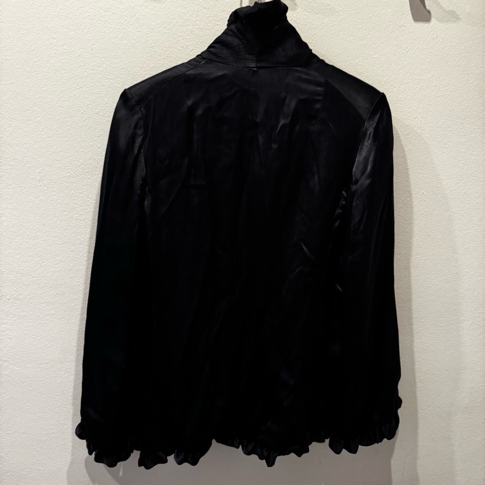 H&M Dark Navy Ruffle-Trim Blazer - Picture 5 of 6